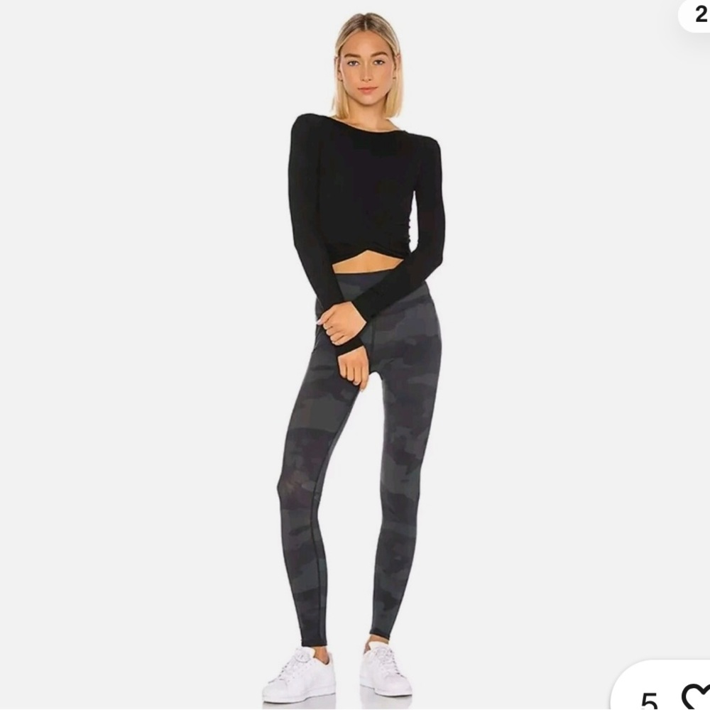 ALO High Waist Vapor Leggings Hunter Camouflage Green Black